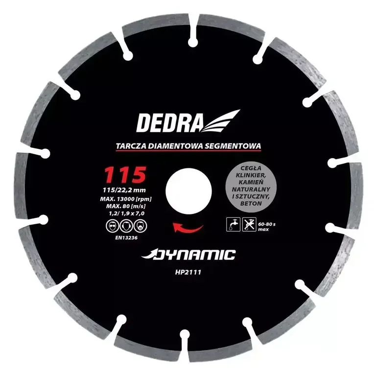 Akció Dedra gyémánt csiszolótárcsa csiszolókorong 125x22,2mm Dynamic HP2112