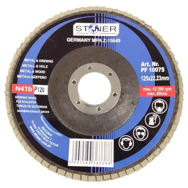 Kedvezmény Elmax Lamellás csiszolótárcsa 125 mm P120 – 22,23 mm felfogatás PF10075