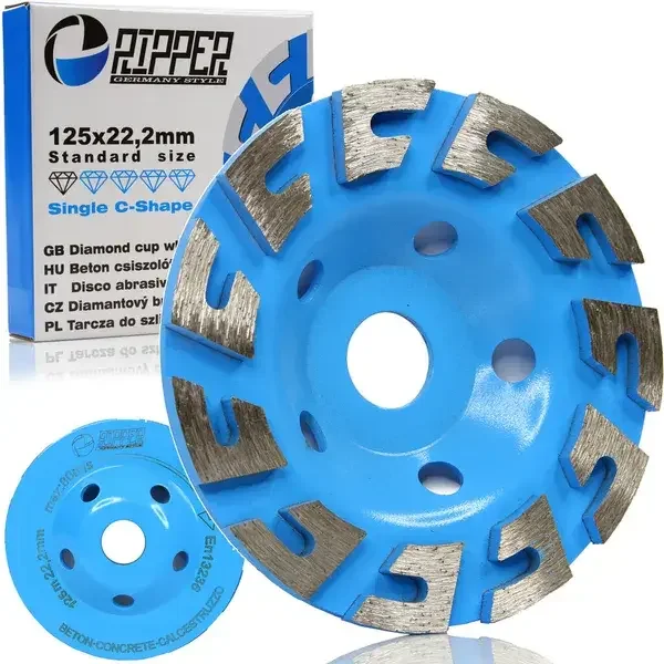Exkluzív ajánlat Ripper 125 mm gyémánt csiszolótárcsa betonhoz – durva csiszolás – M90902