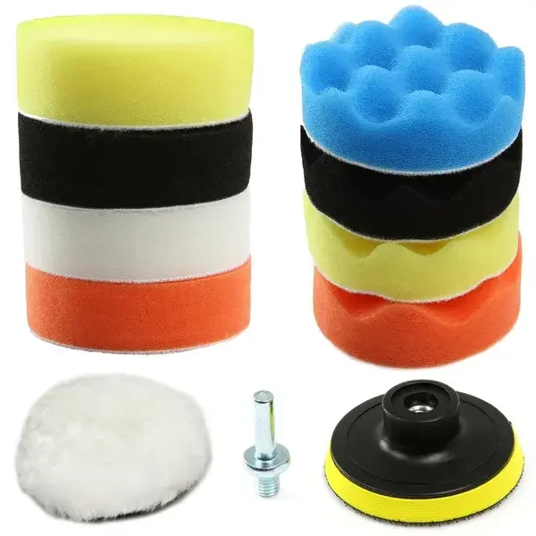80 mm polírozó szivacs készlet tépőzáras talppal és M14 adapterrel – M07916 Gyors kiszállítás