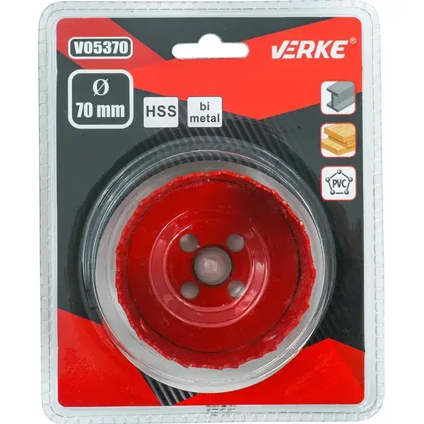 VERKE bimetál körkivágó lyukfúró 70 mm V05370 Népszerű