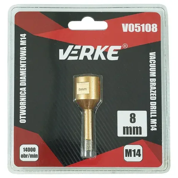 Biztonságos fizetés VERKE gyémánt körkivágó 8 mm M14 V05108